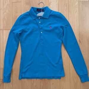 Vibrant Blue long sleeved POLO Ralph Lauren polo 👕 shirt in EUC